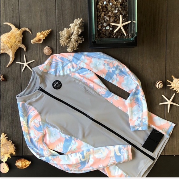 🧡🔥HURLEY- ZIP UP RASH GUARD🧡🔥 - Picture 3 of 8